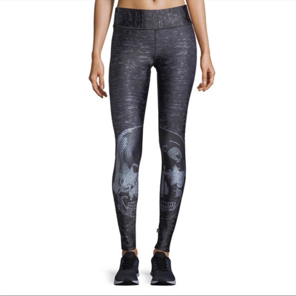 Zara Terez Wide Waistband Crystal Skull Print Legging